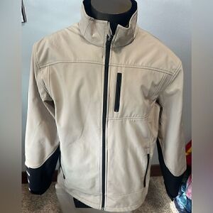 Vintage Redhead Men’s XL Beige/Black Full ZIP Softshell Jacket
